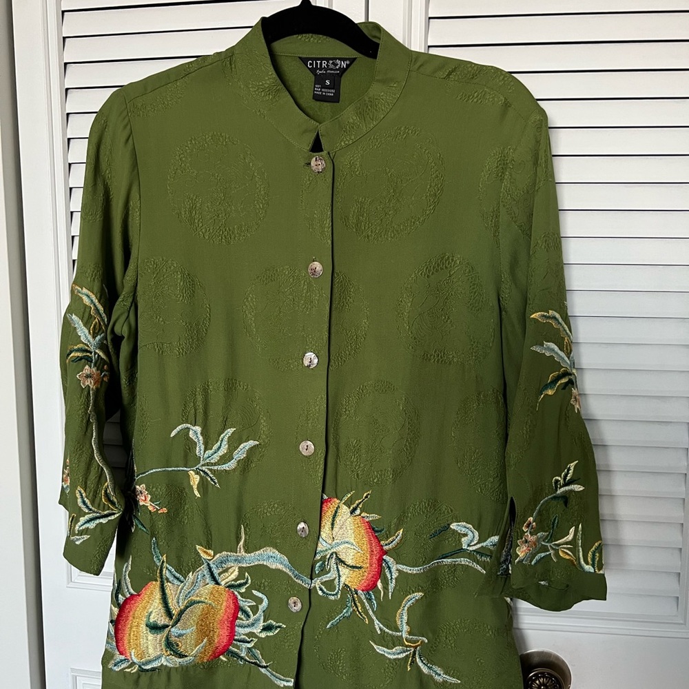Citron 100% Silk Blouse